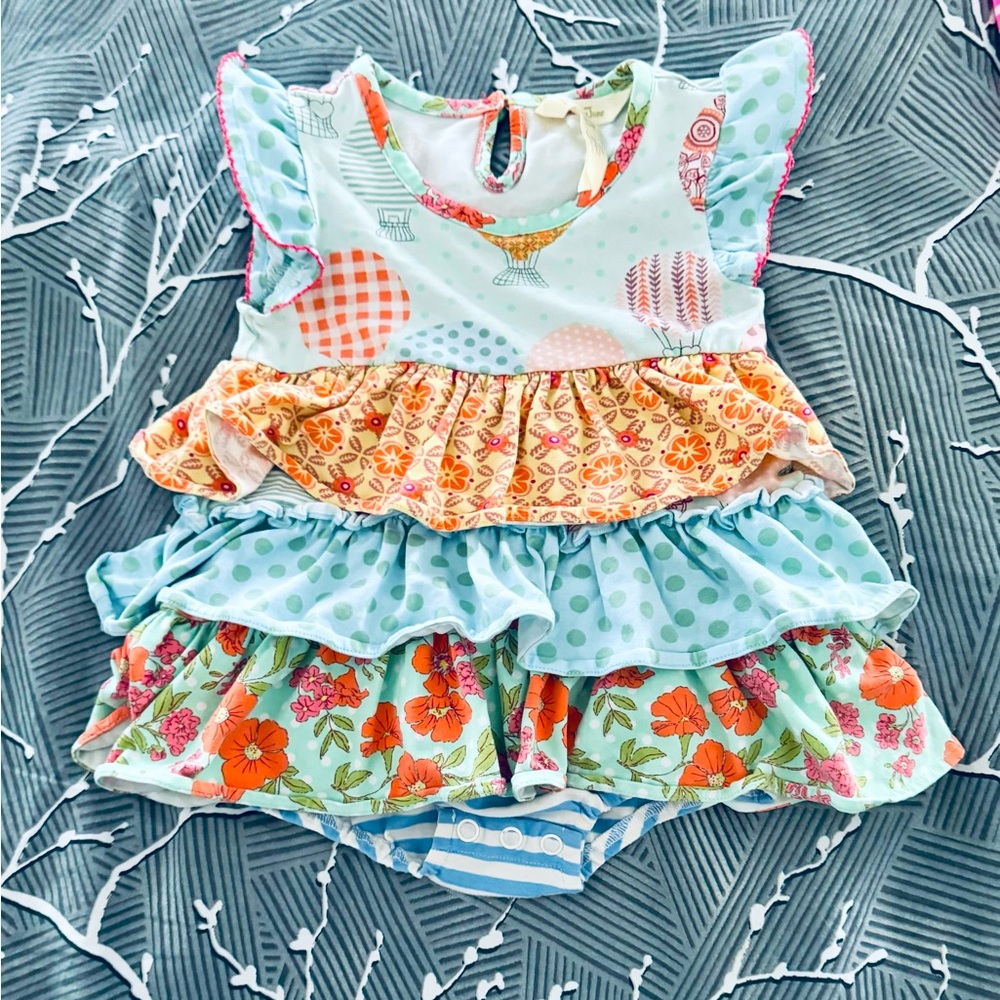 Matilda Jane Lets Go Ballooning Romper used great condition 18-24 months